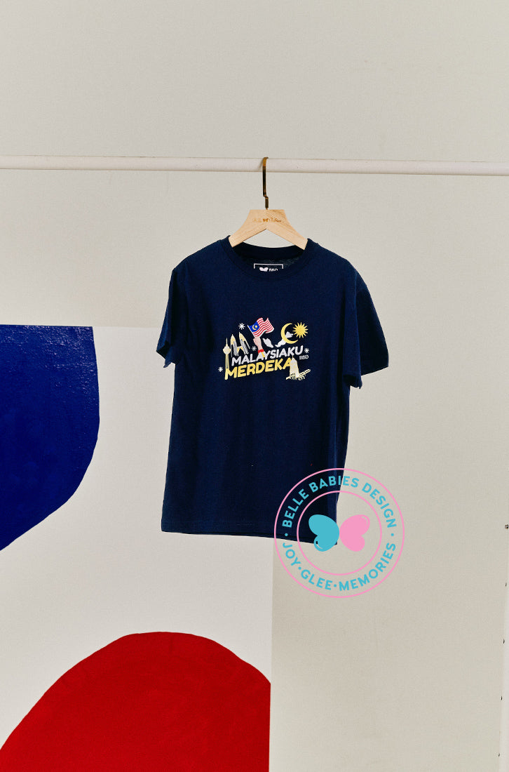 BBD MERDEKA 2023: Graphic Tee (Navy Blue/ White / Red)