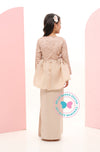 Timeless Charm 2024: Coral Pearls Kurung - Champagne Nude