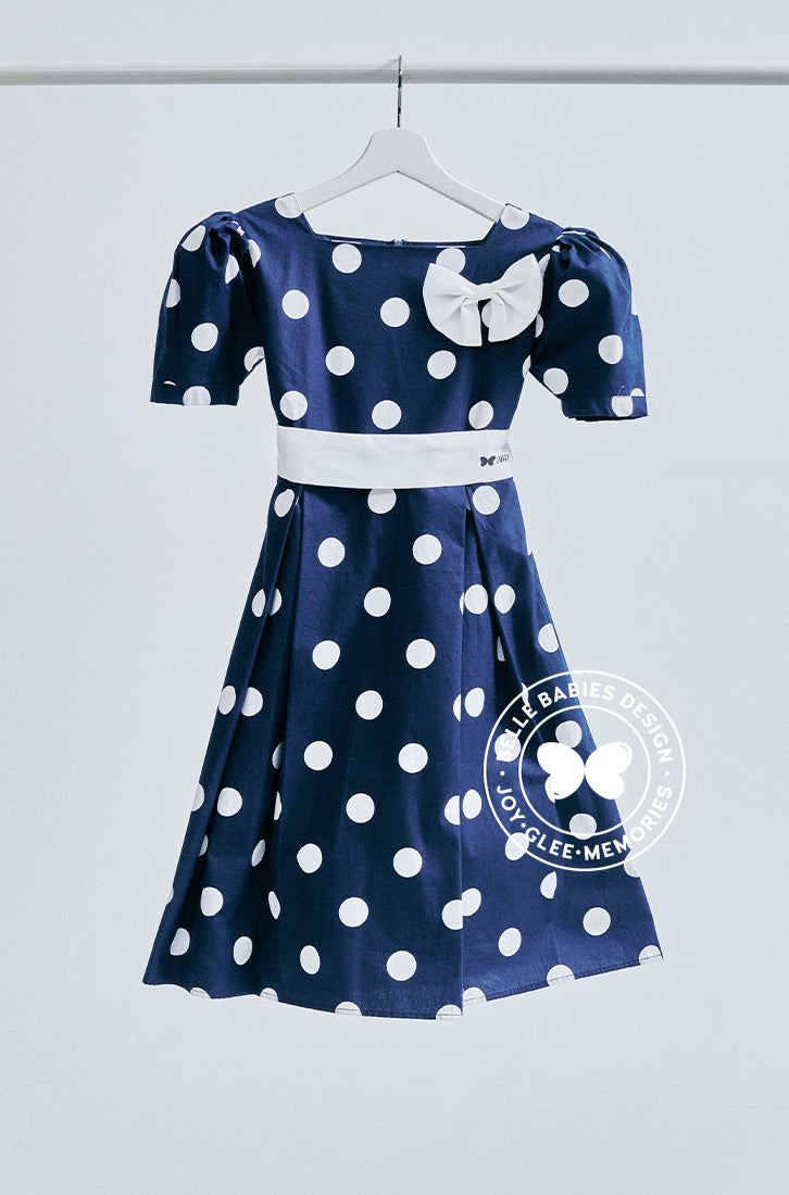 BBD Casual : Navy Blue Polka Dot