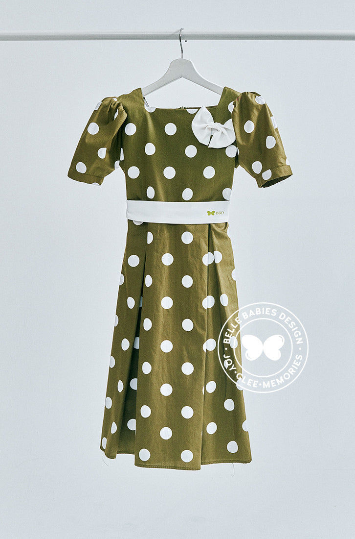 BBD Casual : Olive Green Polka dot