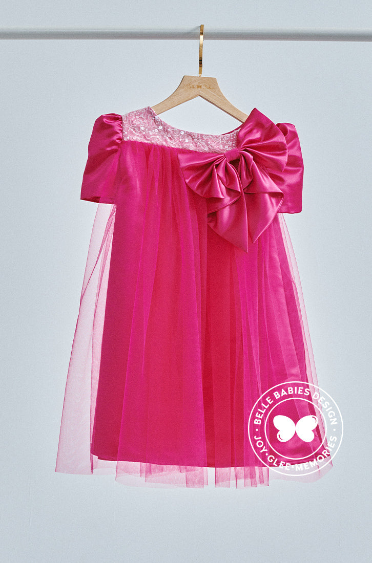 (Ready Stock) BBD Big Bow Dress (Hotpink)