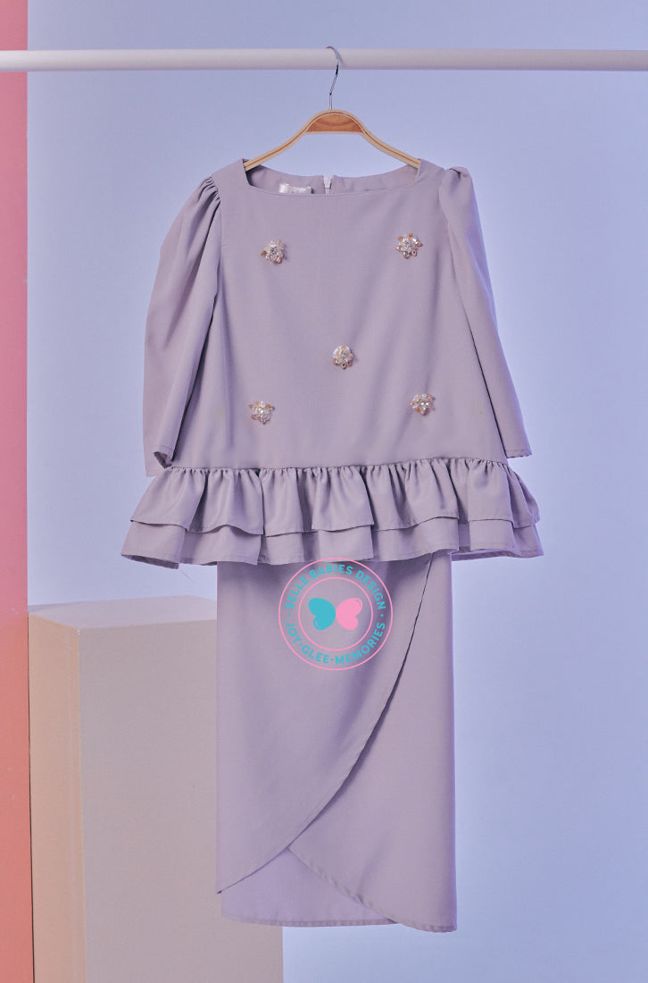 BBD Modern Kurung Ruffles - Grey