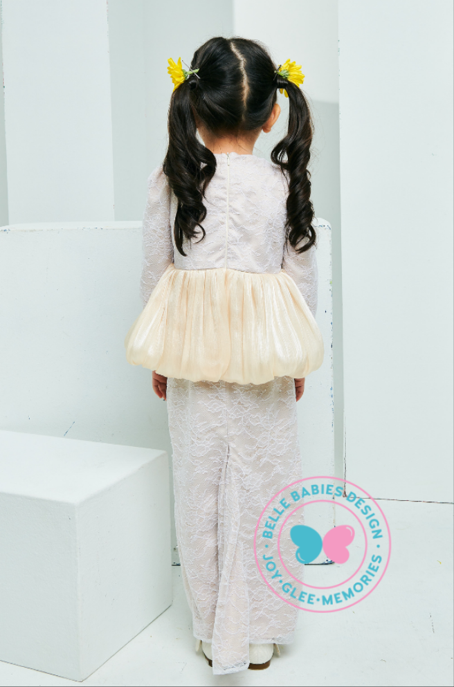 (PRE ORDER) BBD Rhea Kurung (Champagne Yellow Cream)