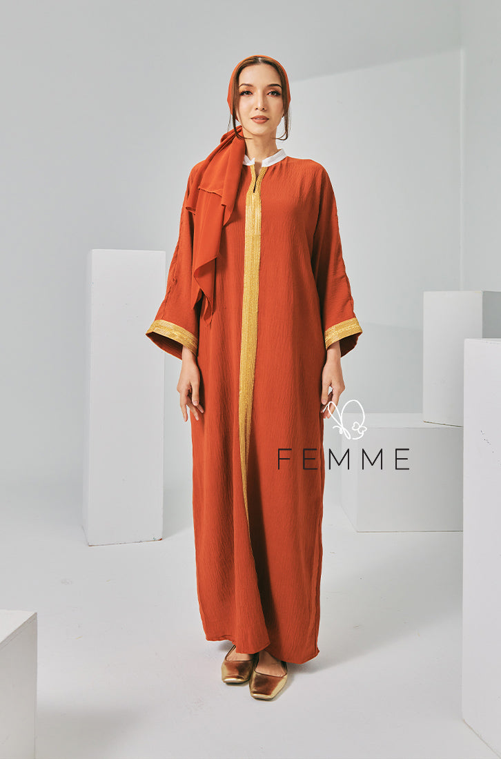 Eid-Adha 2024 : FEMME Caftan (Brick)