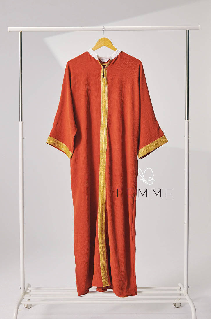 Eid-Adha 2024 : FEMME Caftan (Brick)