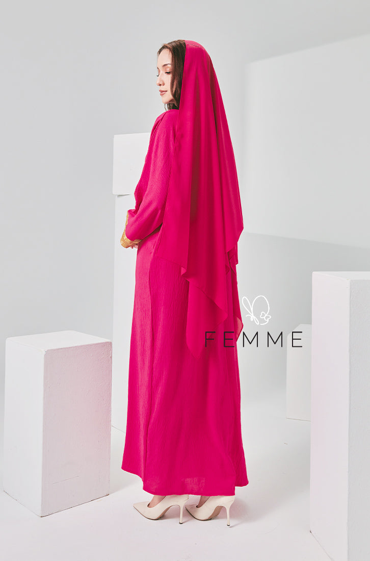 Eid-Adha 2024 : FEMME Caftan (Hotpink)