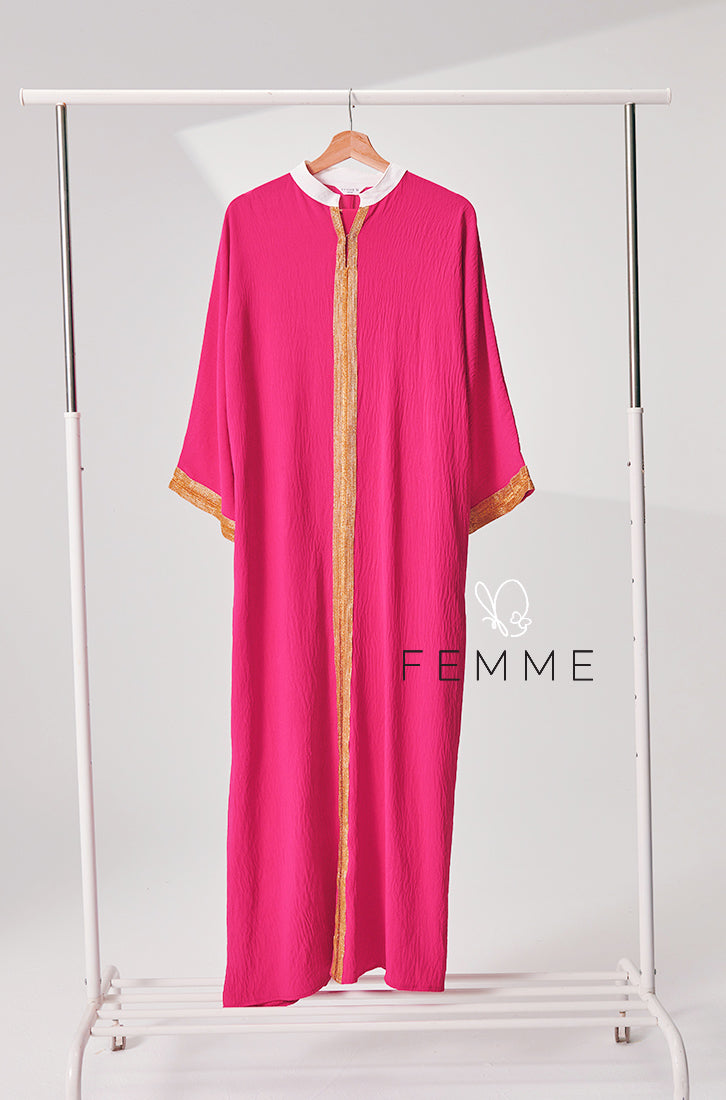 Eid-Adha 2024 : FEMME Caftan (Hotpink)