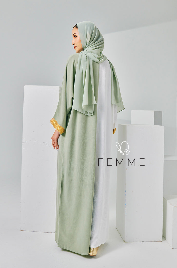 Eid-Adha 2024 : FEMME Caftan (Sage Green)