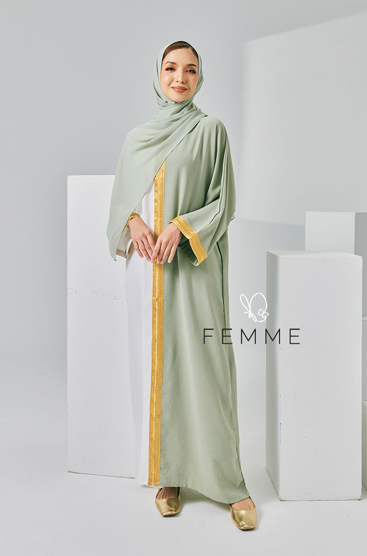 Eid-Adha 2024 : FEMME Caftan (Sage Green)