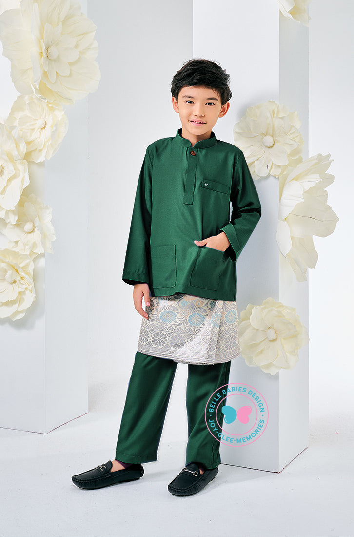 The Golden Chapter:  BBD X Batboy Baju Melayu - Emerald Green