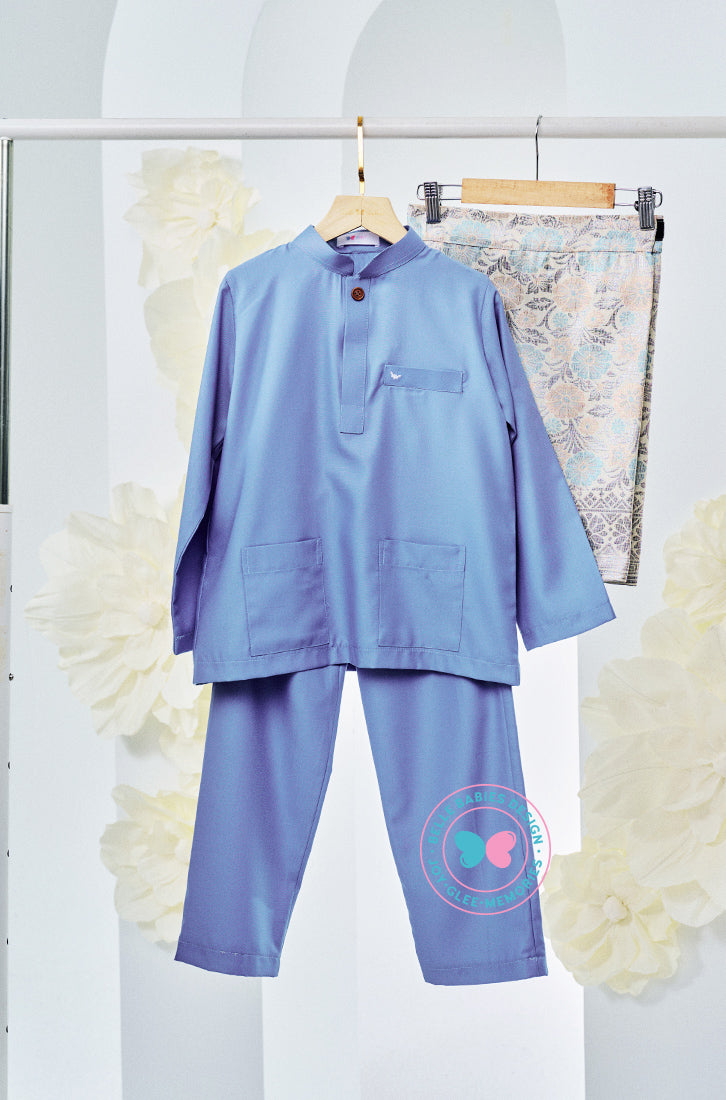 The Golden Chapter:  BBD X Batboy Baju Melayu - Ash Ultramarine (Blue)