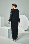 FEMME : Organza Sleeve Long Dress (Black)