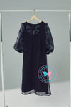 BBD Eid Adha 2023: Organza Sleeve Long Dress (Black)
