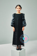 BBD Eid Adha 2023: Organza Sleeve Long Dress (Black)