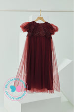 BBD Wedding & Celebration: Tulle Lace Dress - Maroon