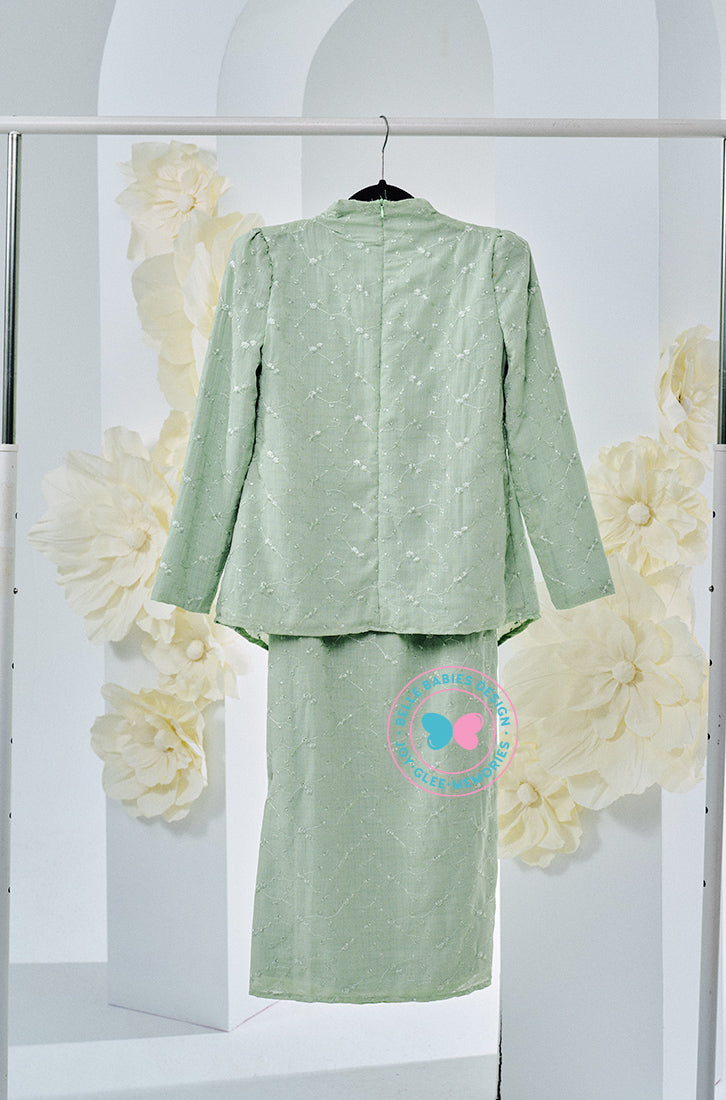 The Golden Chapter:  BBD Kebaya Embroidery (Light Green)