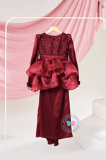 The Golden Chapter:  BBD Damia Sequin Kurung (Deep Maroon Burgundy)