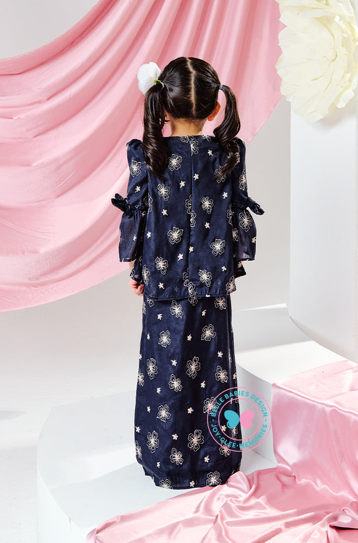 The Golden Chapter:  BBD Kedah Bow Embroidery (Bow) - Navy Midnight