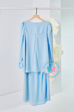 The Golden Chapter:BBD Demure Modern Kurung (Ice Blue)