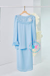 The Golden Chapter:BBD Demure Modern Kurung (Ice Blue)