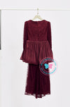 The Golden Chapter:  BBD Rhea Glitter Kurung (Burgundy Maroon)