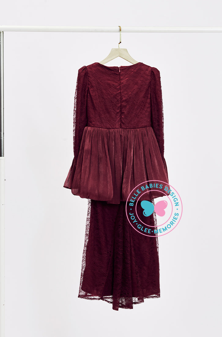 The Golden Chapter:  BBD Rhea Glitter Kurung (Burgundy Maroon)