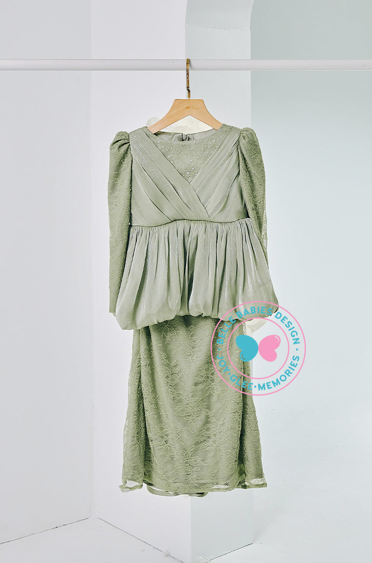 The Golden Chapter:  BBD Rhea II Glitter Kurung (Powder Green)