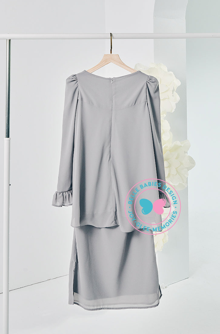 The Golden Chapter: BBD Demure Modern Kurung (Twilight Grey)