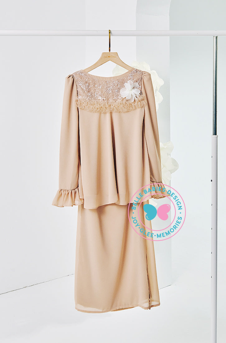 The Golden Chapter: BBD Demure Modern Kurung (Tan Brown)