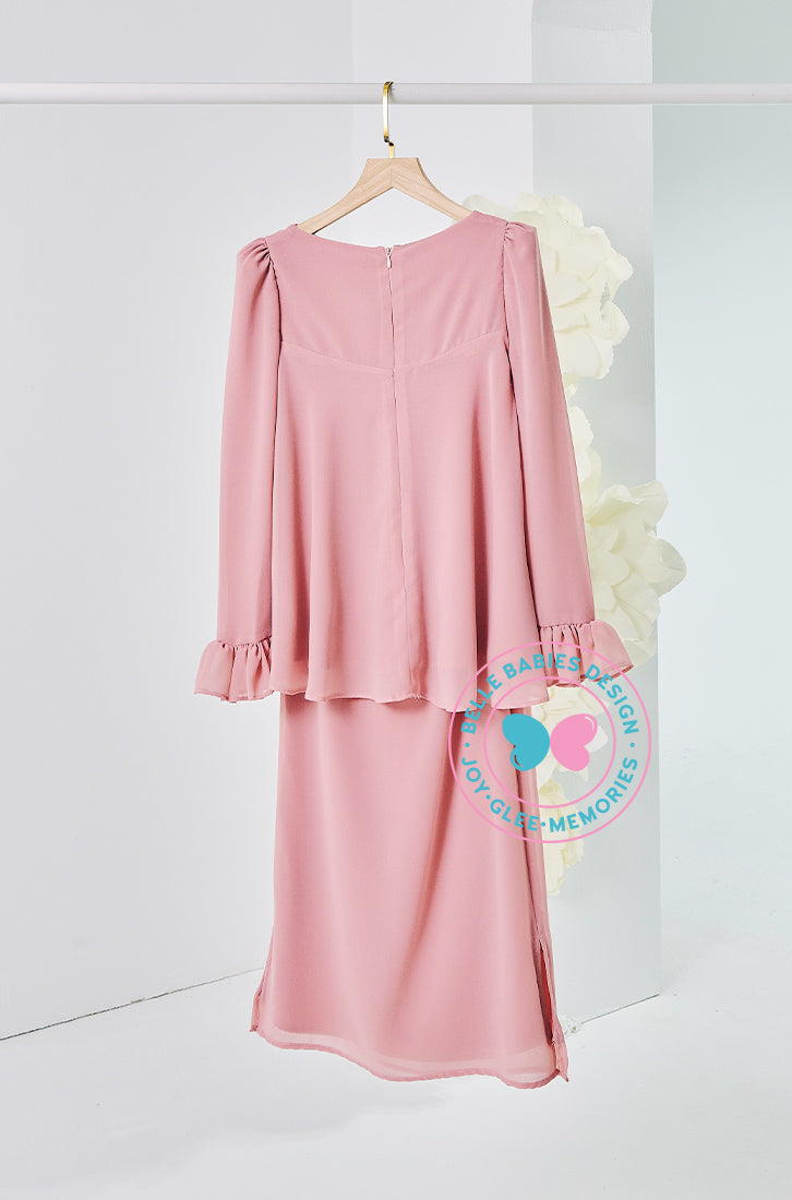 The Golden Chapter: BBD Demure Modern Kurung (Pink Lemonade)