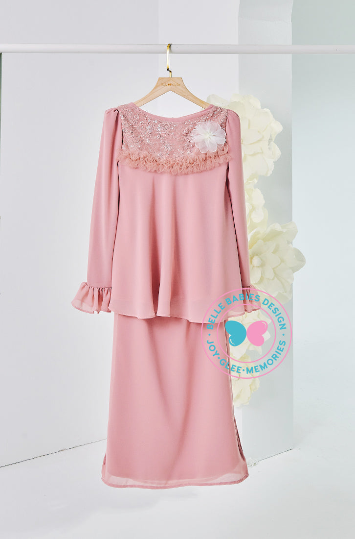 The Golden Chapter: BBD Demure Modern Kurung (Pink Lemonade)