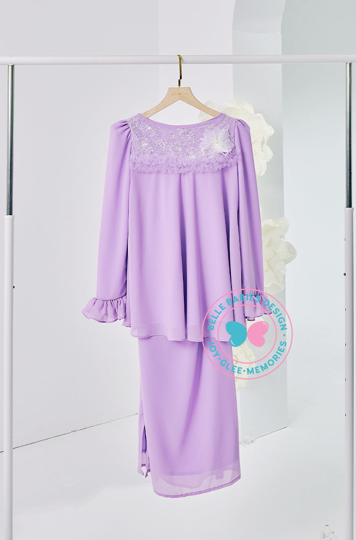 The Golden Chapter: BBD Demure Modern Kurung (Lavender Blush)