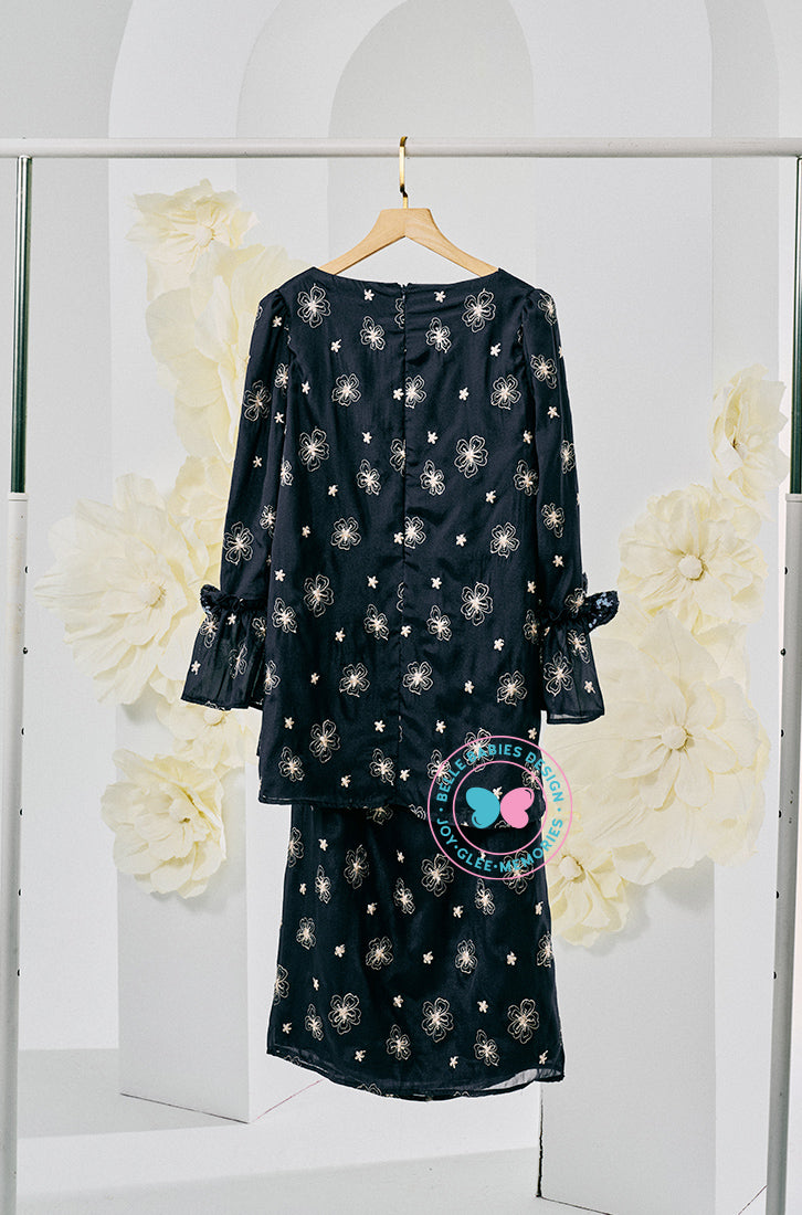 The Golden Chapter:  BBD Kedah Bow Embroidery (Bow) - Black