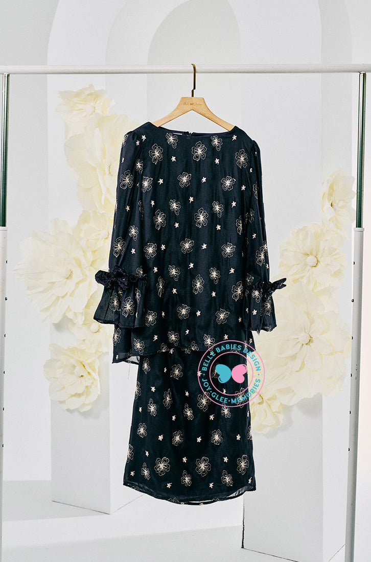 The Golden Chapter:  BBD Kedah Bow Embroidery (Bow) - Black