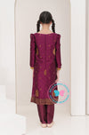 Diwali Embroidered Trouser Suit (Purple Plum)