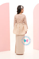 (PRE-ORDER) Timeless Charm 2024: Coral Pearls Kurung - Champagne Nude