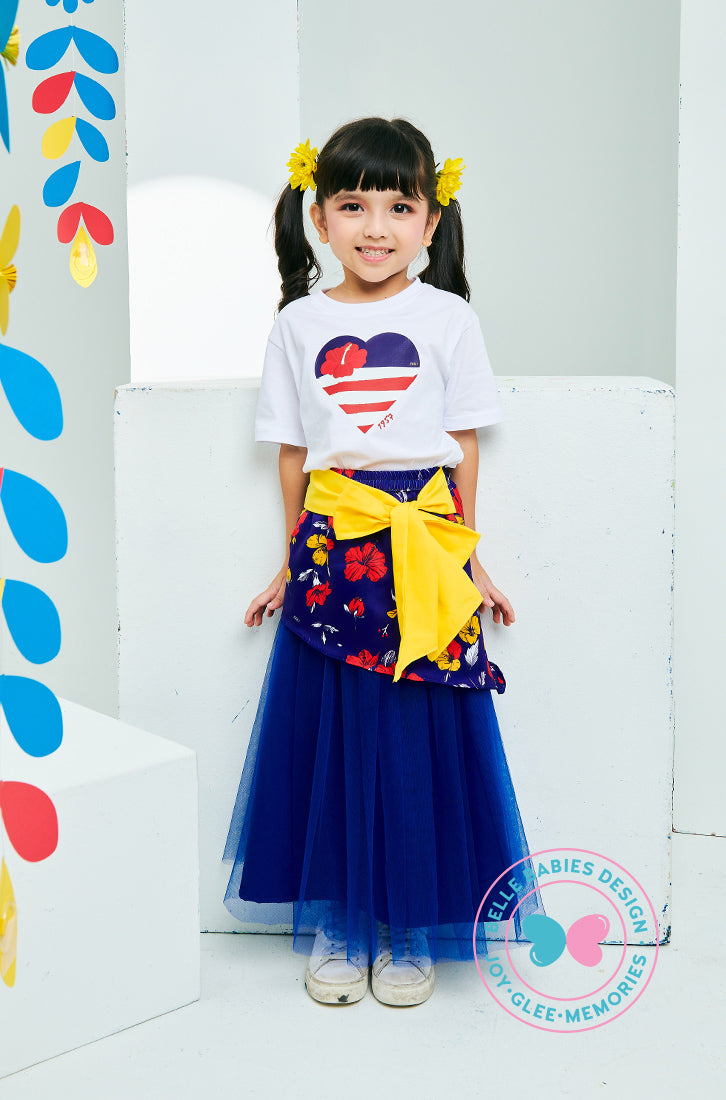 (PRE ORDER) BBD Merdeka 2025: Merdeka Bow Tulle Skirt (Blue)