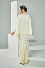 FEMME : Sparkle Kurung (Cream Yellow)