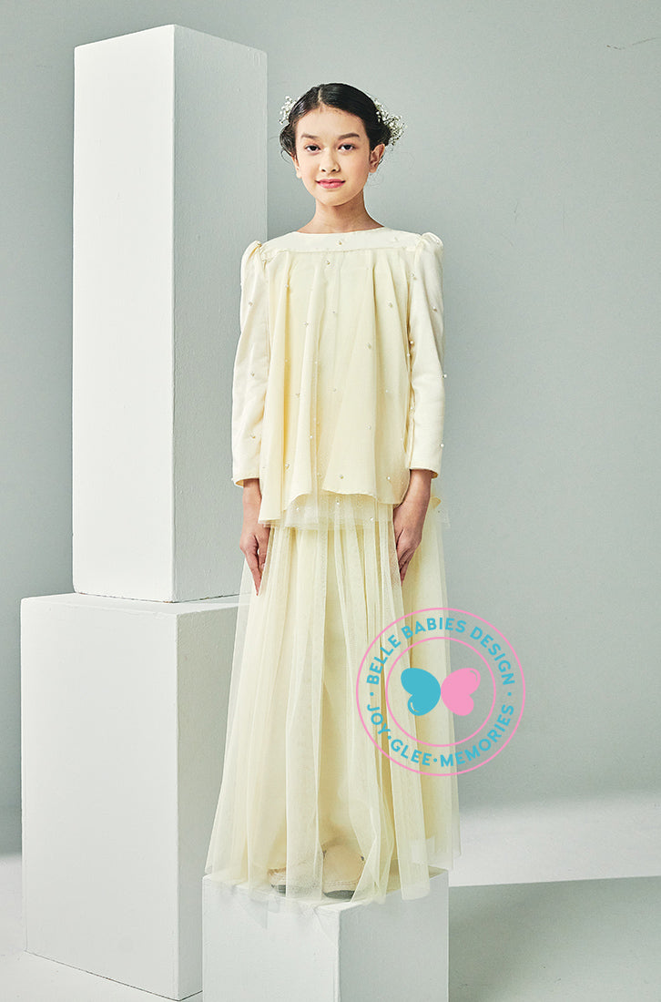 BBD Eid Adha 2023: Glitter Sparkle Tulle (Yellow Cream)