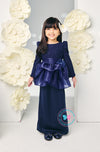 The Golden Chapter:  BBD Rinna Lace Tiered Kurung (Navy Blue)