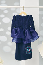 The Golden Chapter:  BBD Rinna Lace Tiered Kurung (Navy Blue)