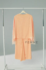 FEMME : Sparkle Kurung (Orange Peach)