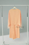 (As-is) FEMME : Sparkle Kurung (Orange Peach)