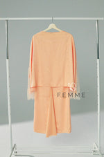 (As-is) FEMME : Sparkle Kurung (Orange Peach)