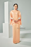 FEMME : Sparkle Kurung (Orange Peach)