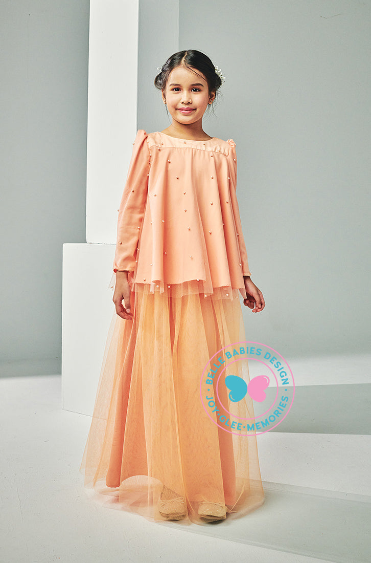 (As-is) BBD Eid Adha 2023: Sparkle Tulle (Soft Orange)