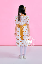 BBD Casual : White-Mustard Polka Dot