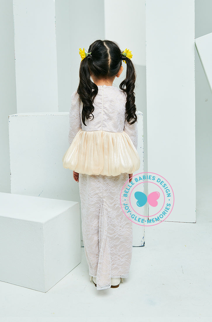 BBD Rhea Kurung (Champagne Yellow Cream)