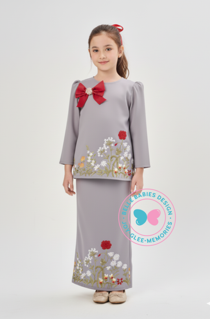 (Ready Stock) 2025/2026 BBD Embroidered Cotton Kurung Modern