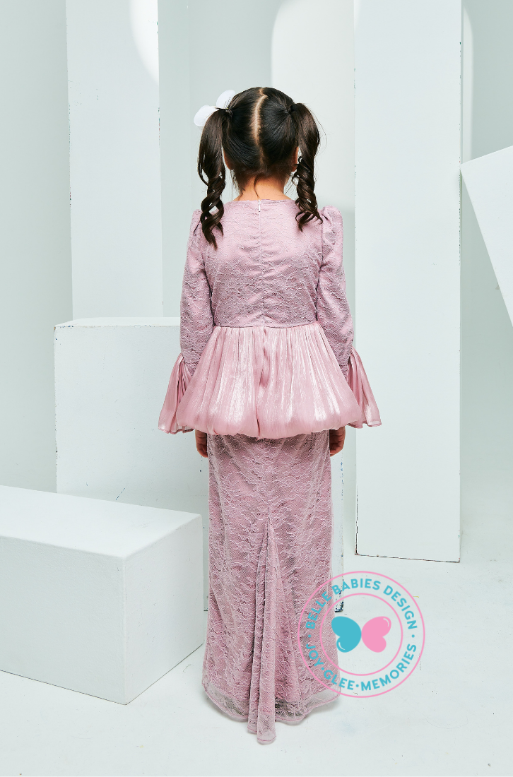 (PRE ORDER) BBD Rhea Glitter Kurung (Dusty Pink Purple)